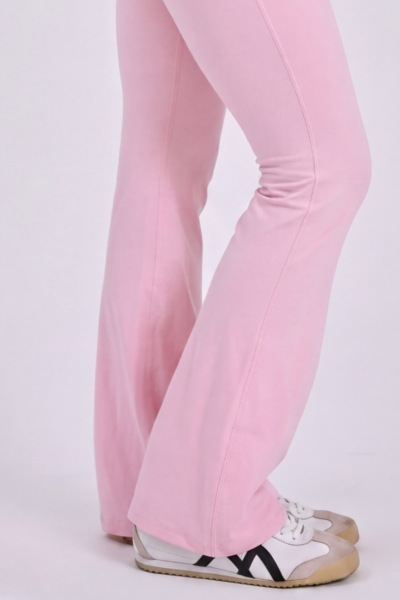 Women's Athletic Criss Cross Back Straps Flared Yoga Pants