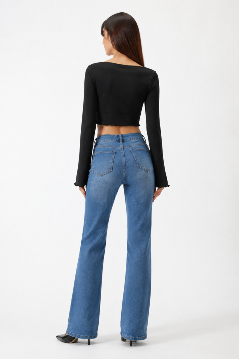 Women's Fall Vintage Distressed Straight-Leg Jeans