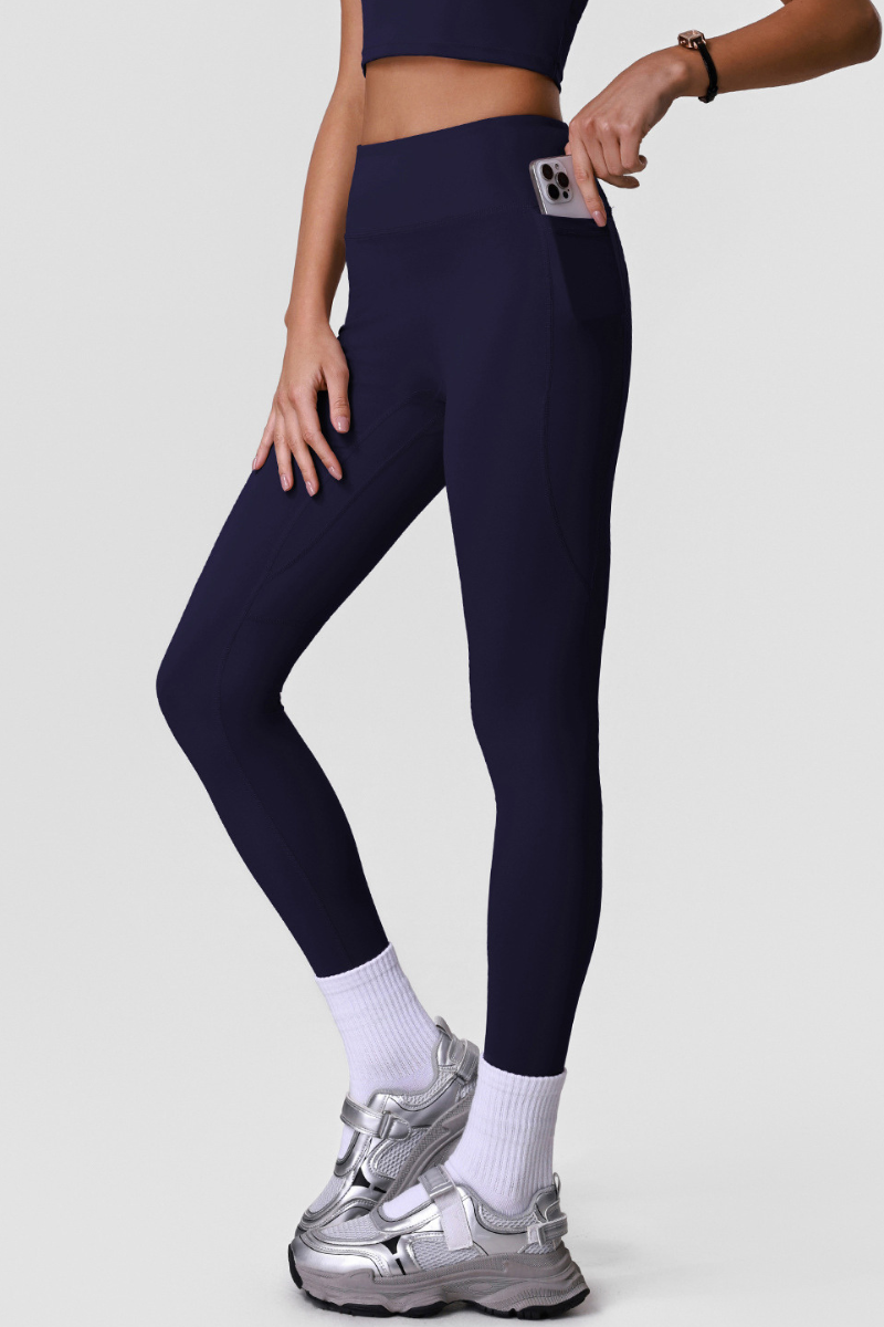 Women's Athletic Side-Pocket High Waist No T-Line Leggings