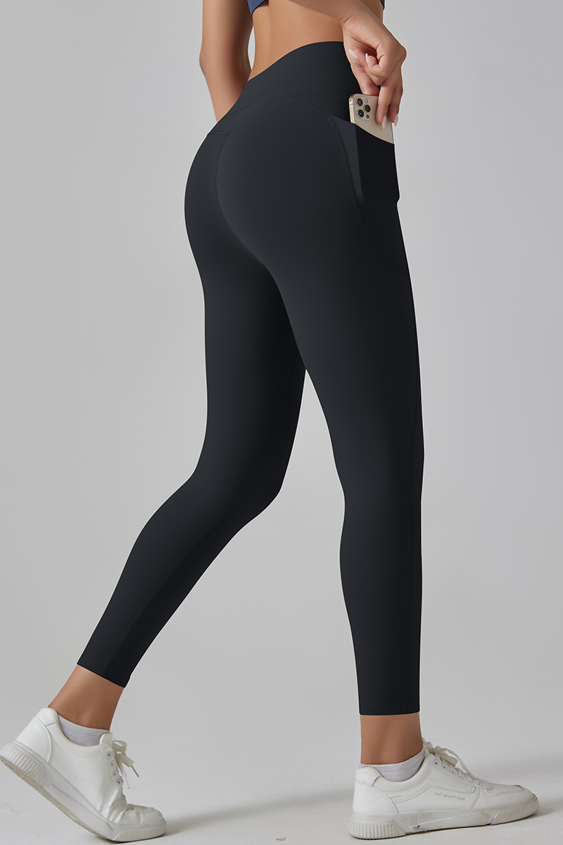 Women's High-Intensity Naked Feel Tight Pocket Yoga Leggings