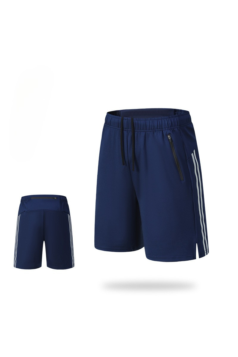 Men's Reflective Stripe Multi-Purpose Pockets Sport Shorts