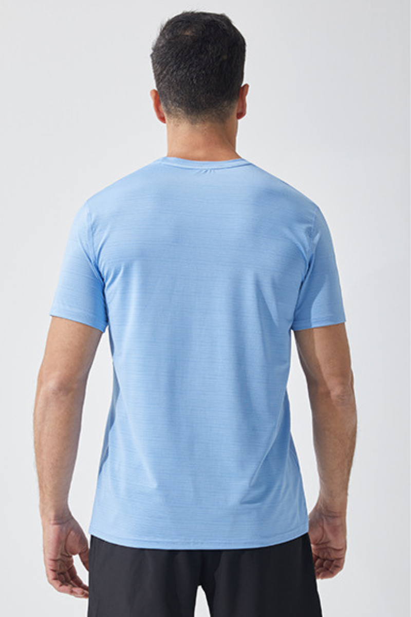 Men's Round Neck Quick Dry Breathable Athletic T-Shirt