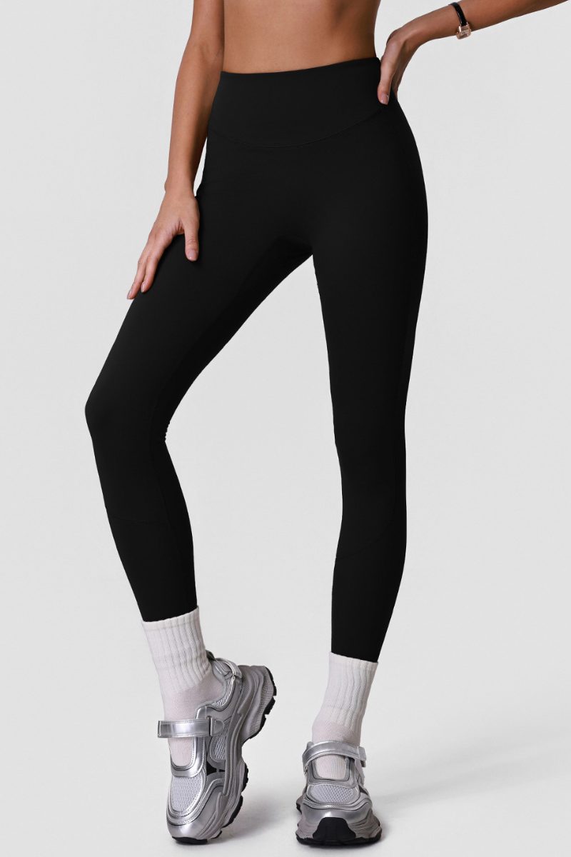 Women's Athletic High-Waisted Pleated Slim Fit Yoga Leggings