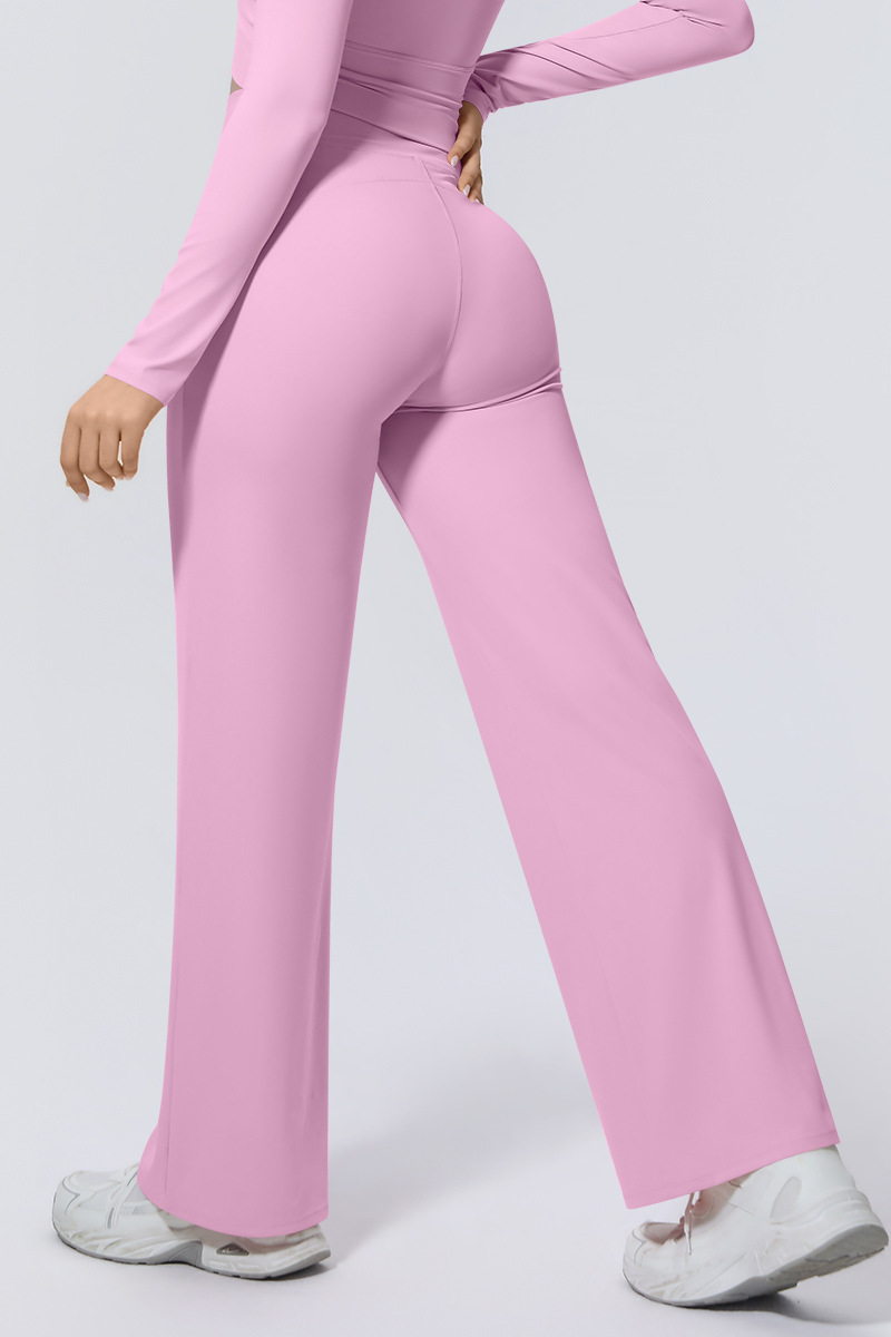 Women's Lace-up High Stretch Casual Yoga Straight Pants