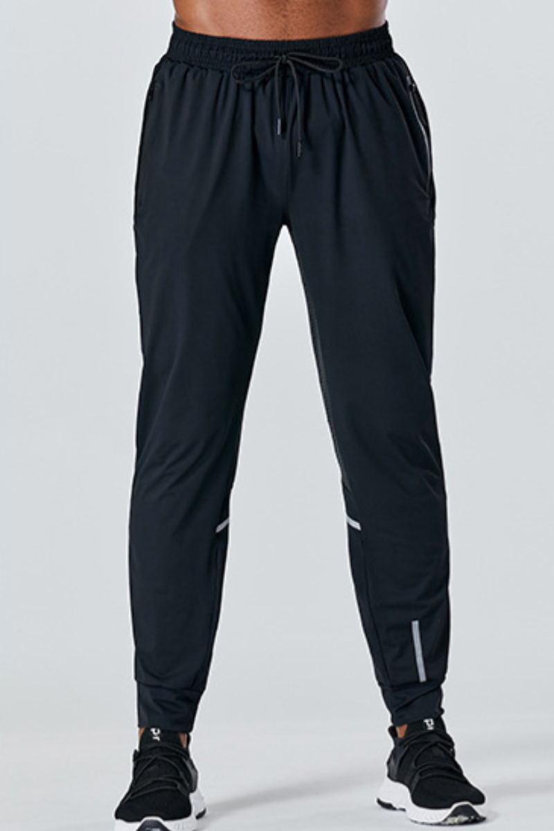 Men's Mesh Panel Reflective Jogger Quick Dry Athletic Jogger