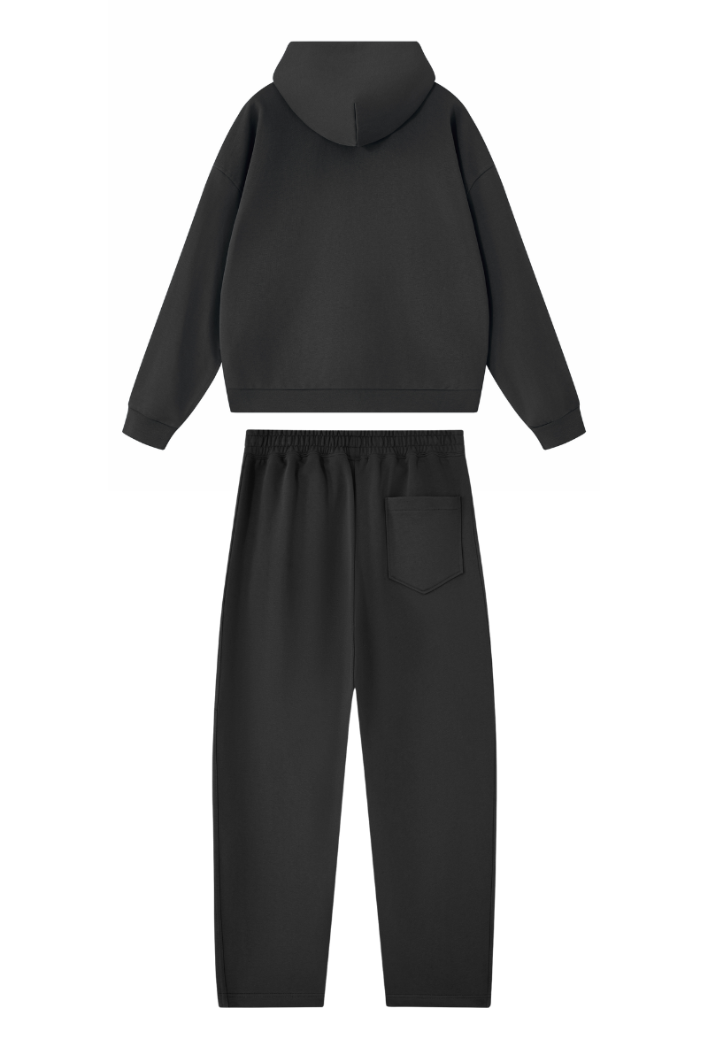 Unisex Fall Set:Heavyweight Hoodie And Curved Sweatpants