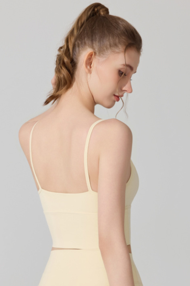 Women's Bow-Tie Thin-Strap Cami Form-Fitting Sports Tank Top
