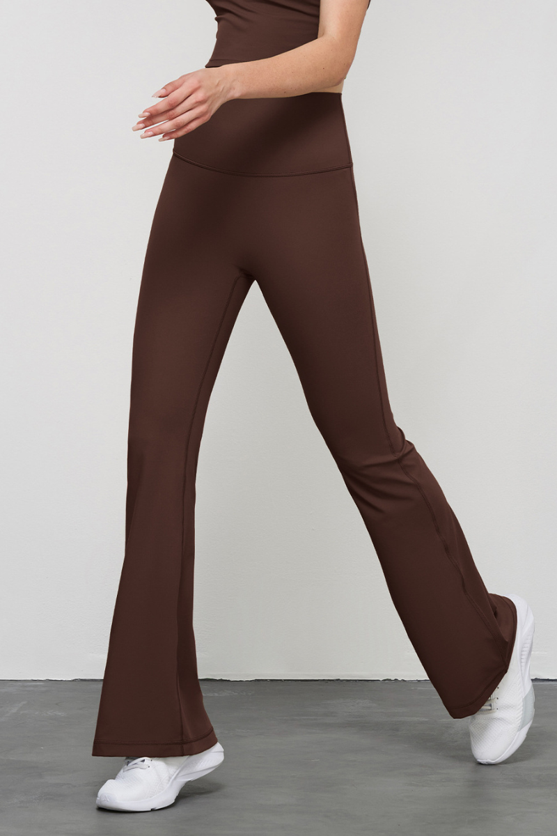 Women's High Waist No Seam Naked Feel  Flare Yoga Pants
