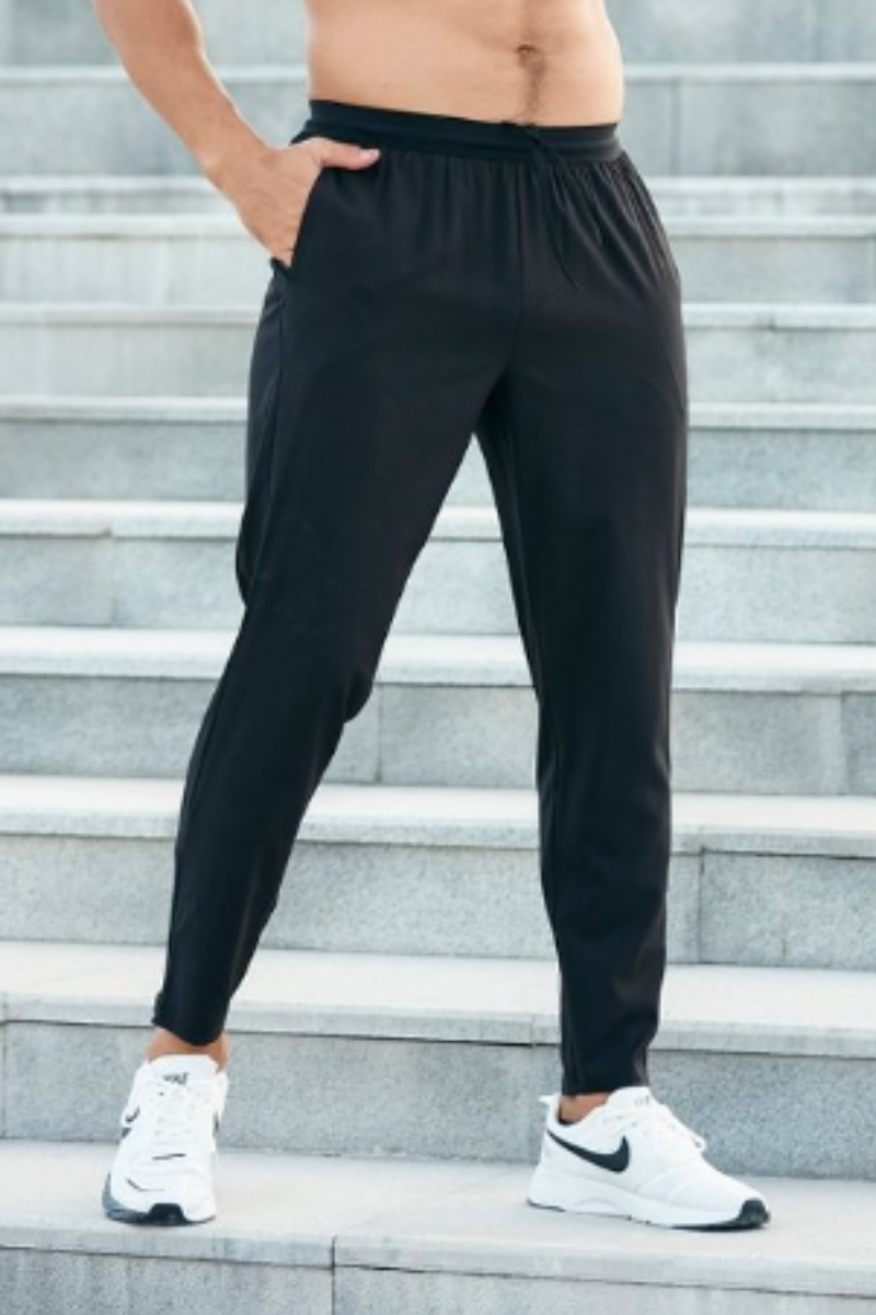 Men's Reflective Zip 9 Inch Quick Dry Running Athletic Pants