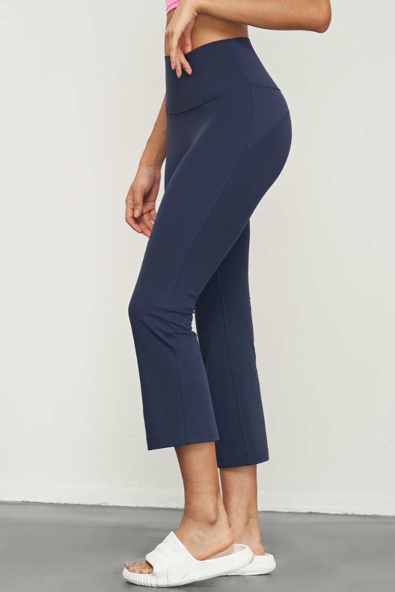 Women's Athletic Lycra High Stretch Naked Feel Flared Pants
