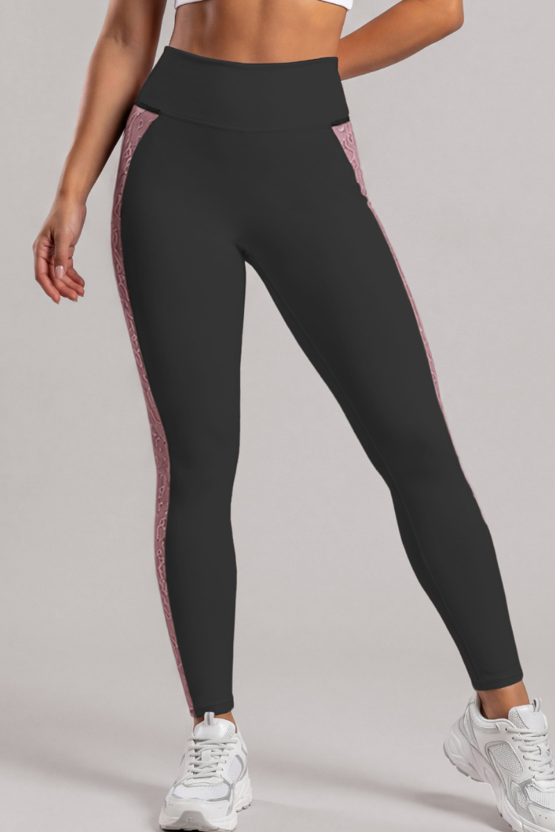 Women's Lace Panel Butt-Lifting Sculpting Yoga Leggings