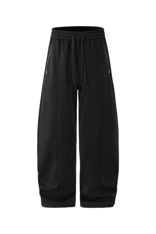 Unisex Elastic Waist Drawstring Relaxed Fit  Banana Pants