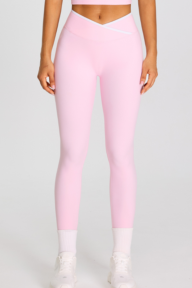 Women's Athletic Cross-Waist High Stretch Yoga Leggings