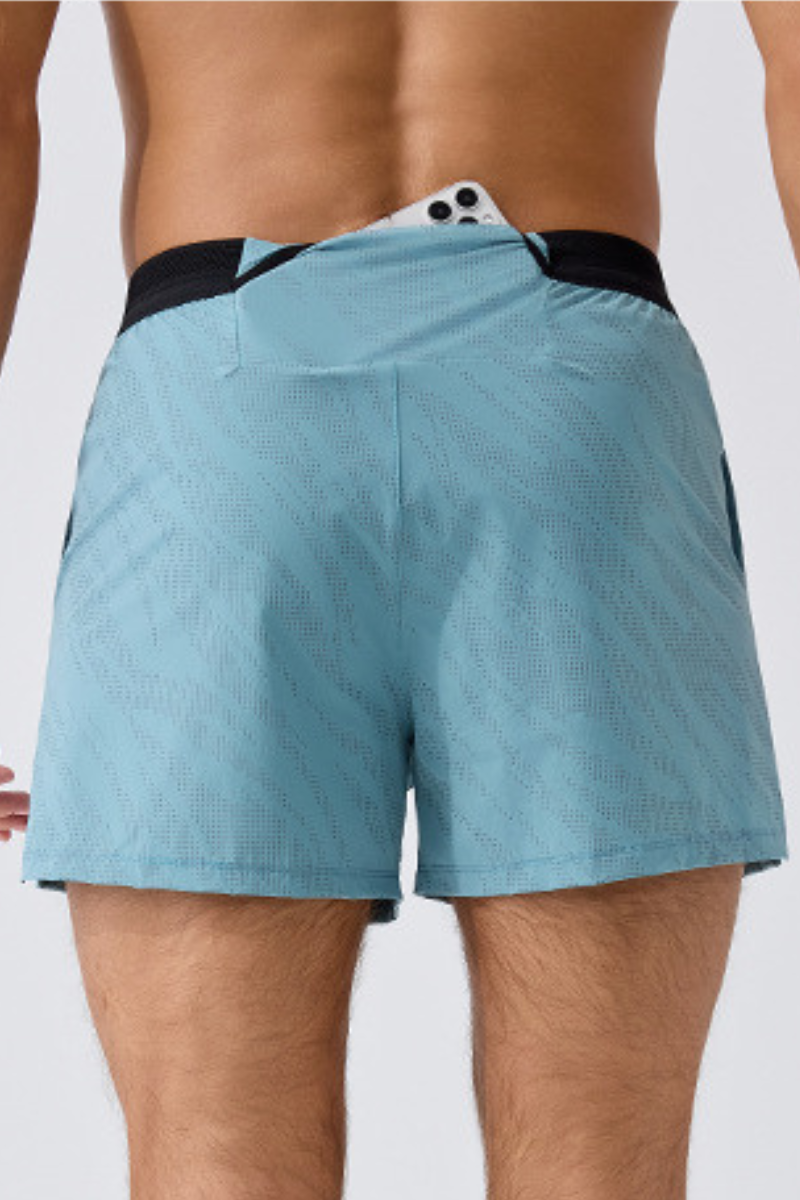 Men's Reflective Dot 2-in-1 Racing Running Shorts
