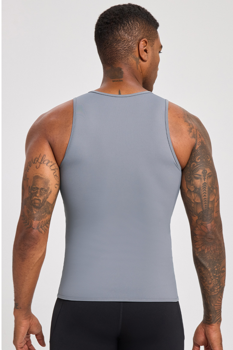 Men's Strong Shape Zipper Sports Shapewear Tight Tank Top