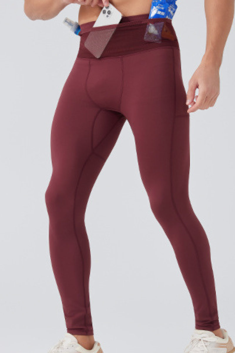 Men's Multi-Pocket Quick Dry Sports Running Leggings