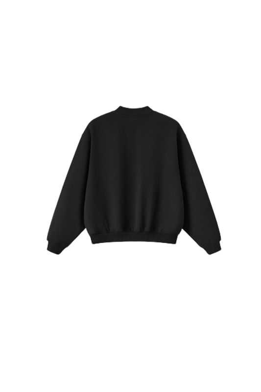 Unisex Fall Streetwear Boxy Mockneck Sweatshirt