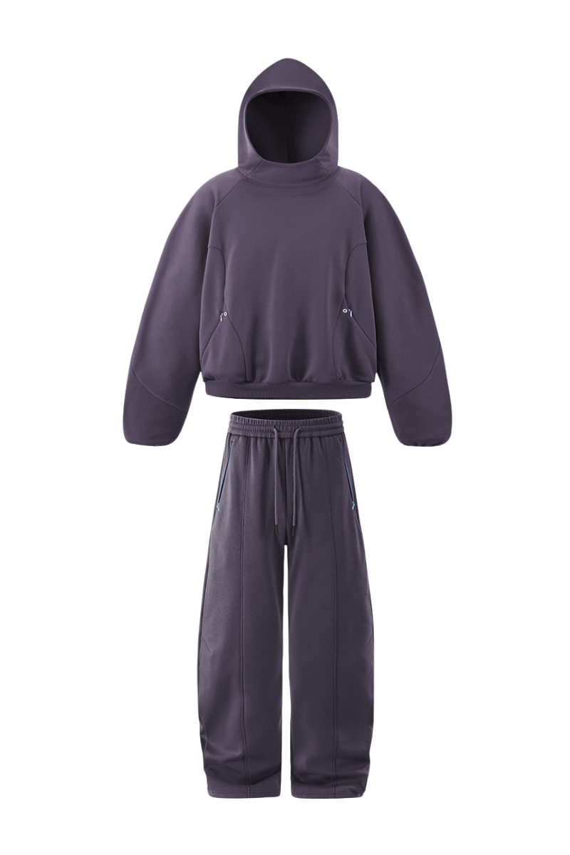 Unisex Fall Set:Relaxed Fleece Hoodie And Sweatpants
