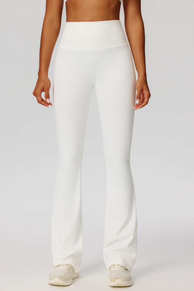 Women's High-Waist Pleated Buttocks Lift Flare Pants