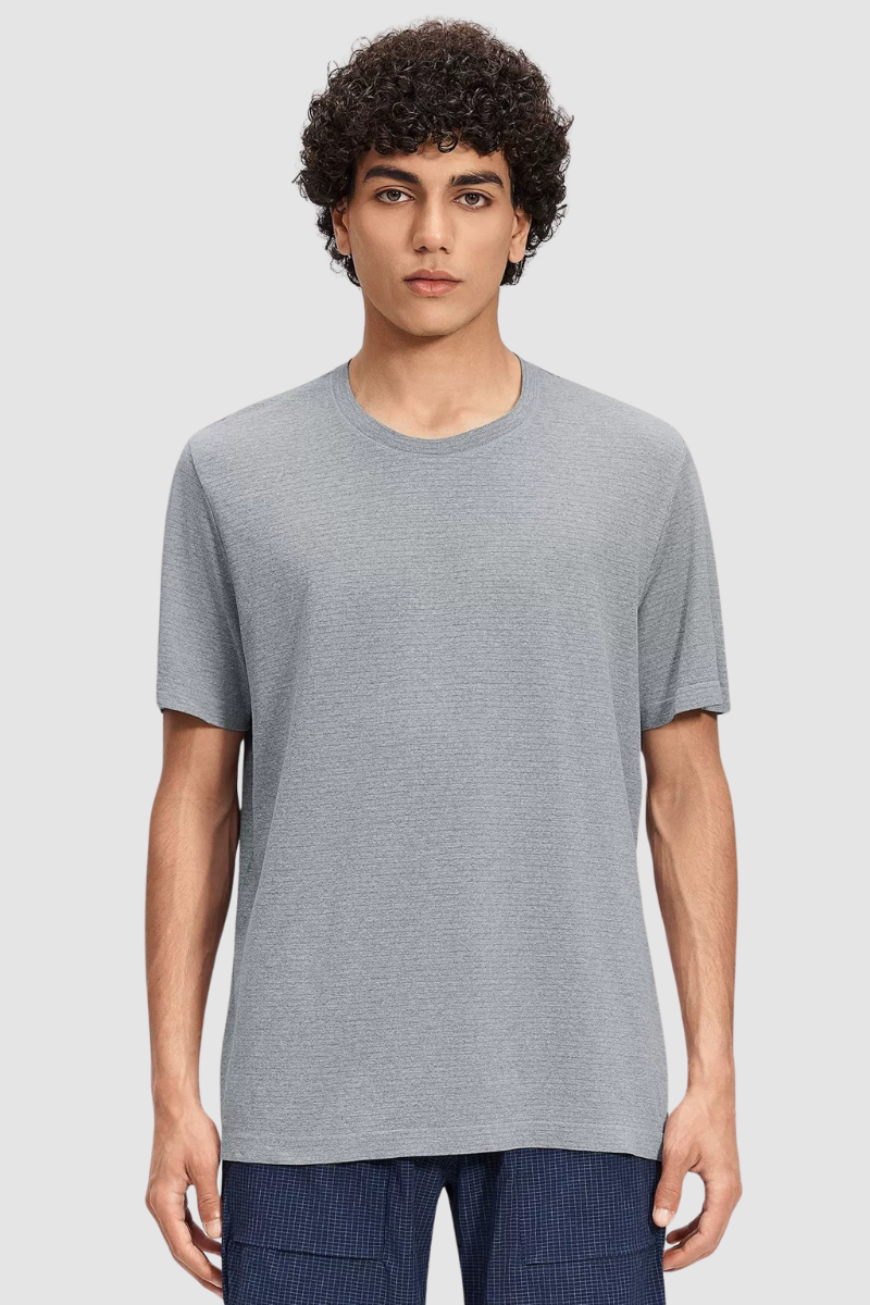 Men's Summer Seamless Round-Neck Solid Sports Tee
