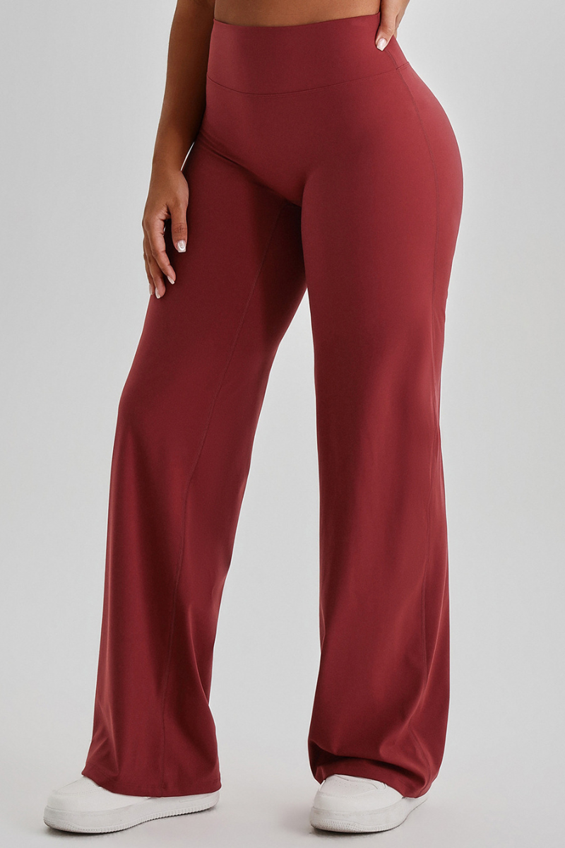 Women's Athletic High Waist V-Lift Hip Wide Leg Yoga Pants