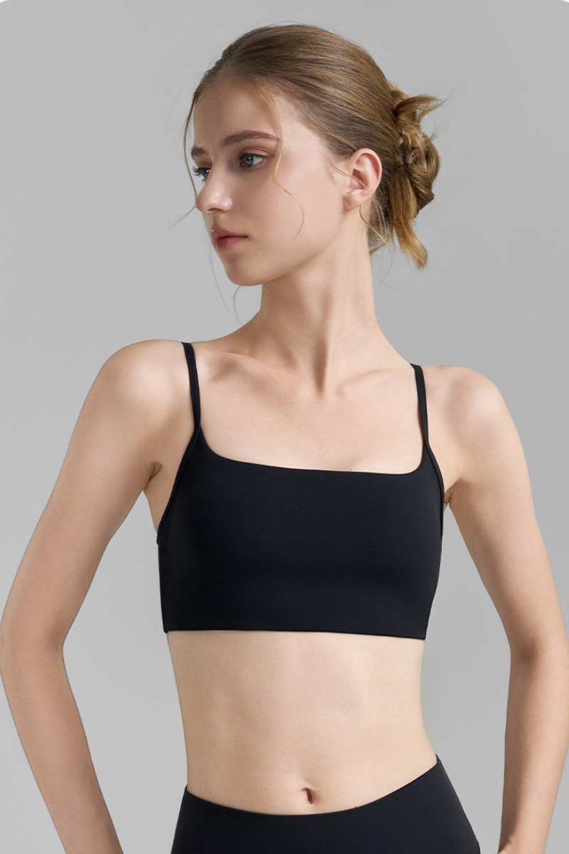 Women's Multi-Color Square Neck Spaghetti Strap Yoga Bra