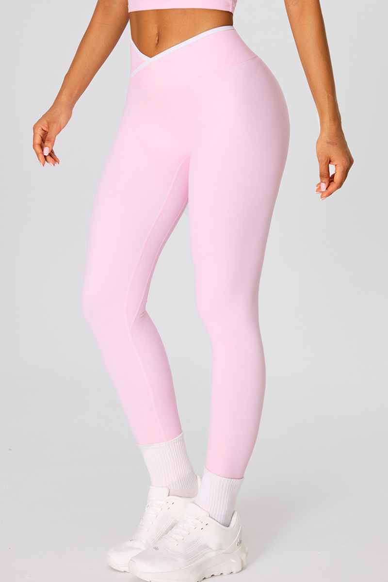 Women's Athletic Cross-Waist High Stretch Yoga Leggings