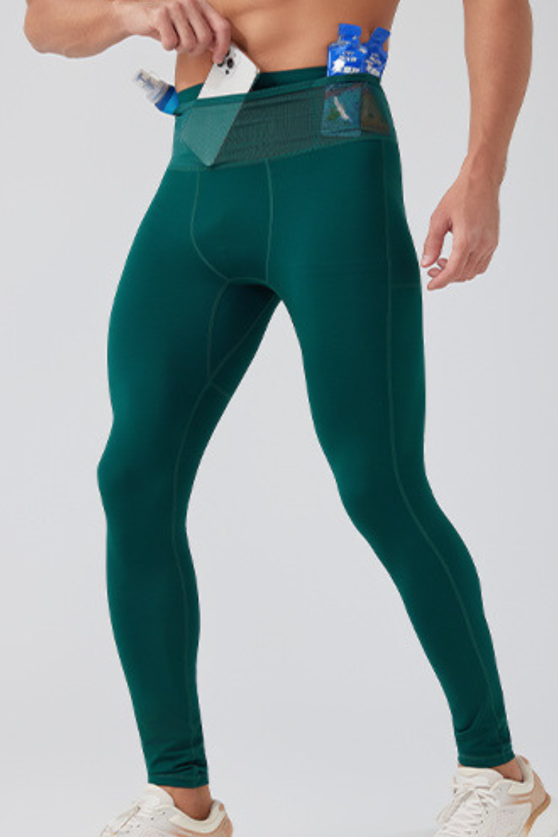 Men's Multi-Pocket Quick Dry Sports Running Leggings