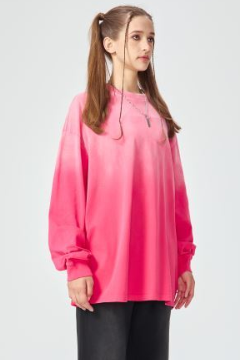 Unisex Fall 100% Cotton Washed  Loose Drop Shoulder Pullover