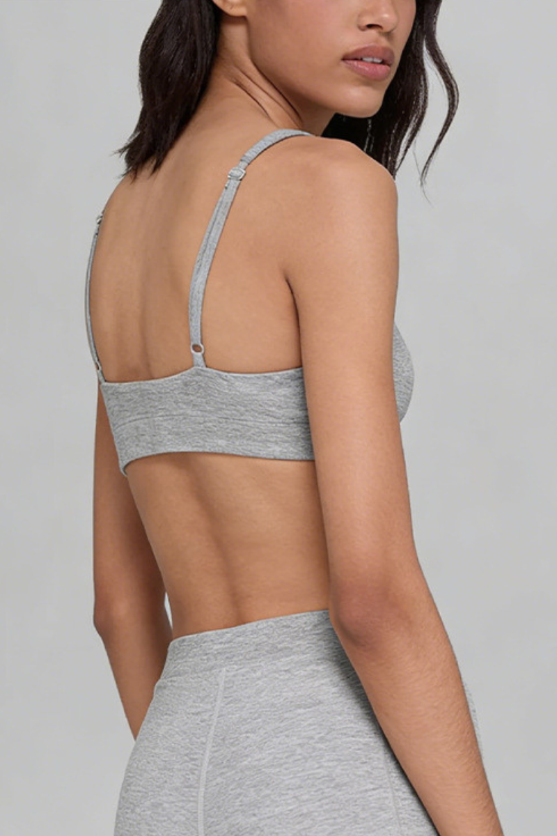 Women's Deep V-Neck Adjustable Strap Padded  Sports Bra
