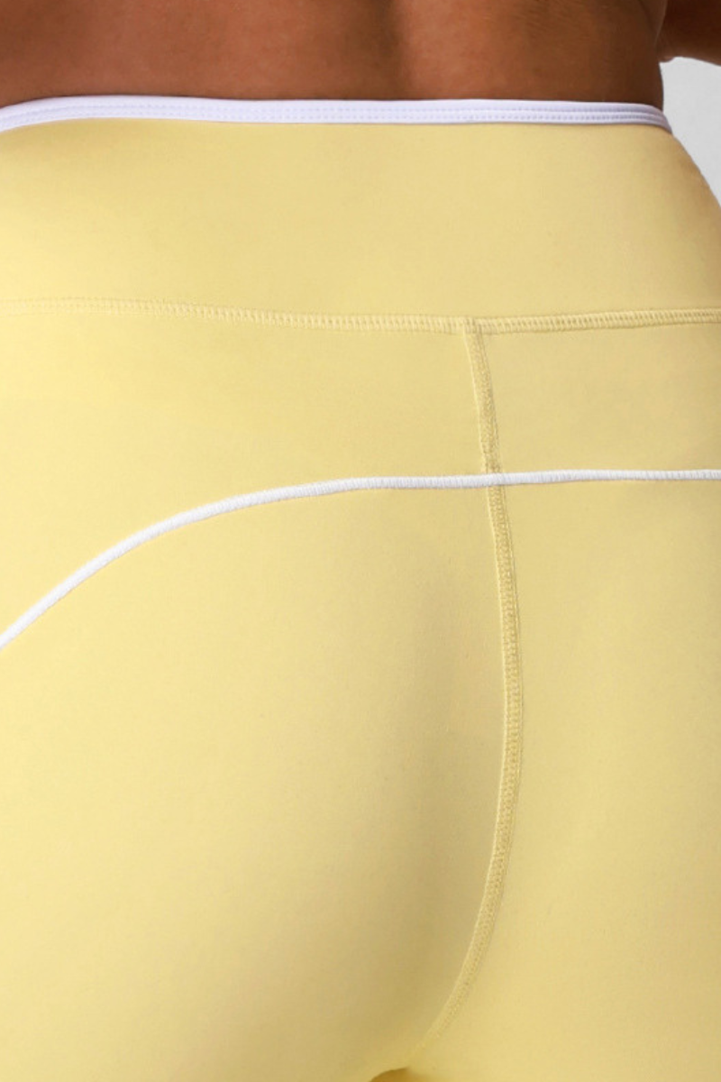 Women's Athletic Colorblock Crossover Waist Yoga Leggings