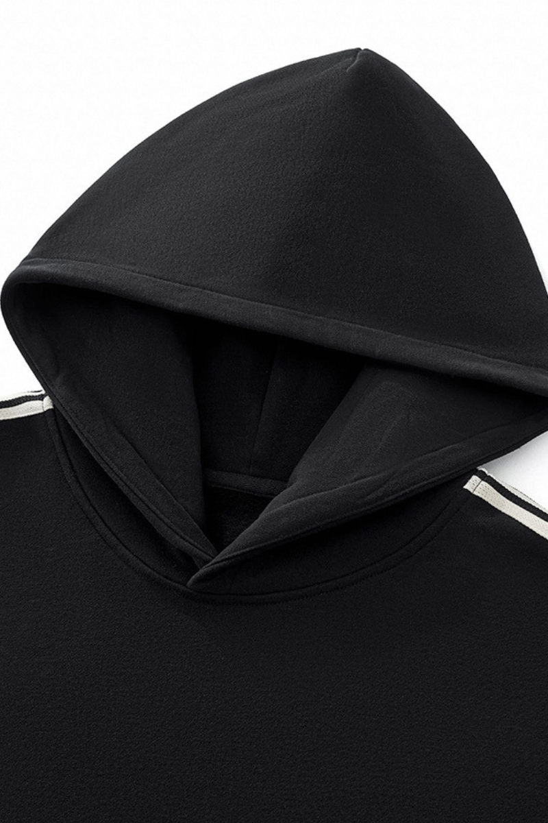 Women's 350g Color Block Side Stripe Ribbed Cuff Hoodie
