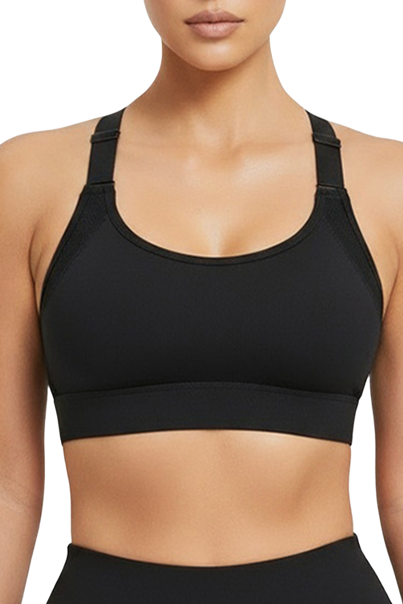 Women's Mesh Beautiful Back Adjustable Buckle Sports Bra