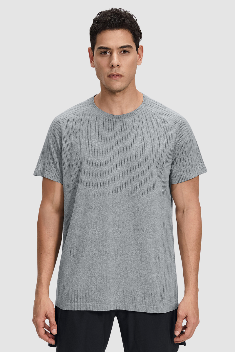 Men's Summer Seamless Mesh Quick-Dry Breathable Tee