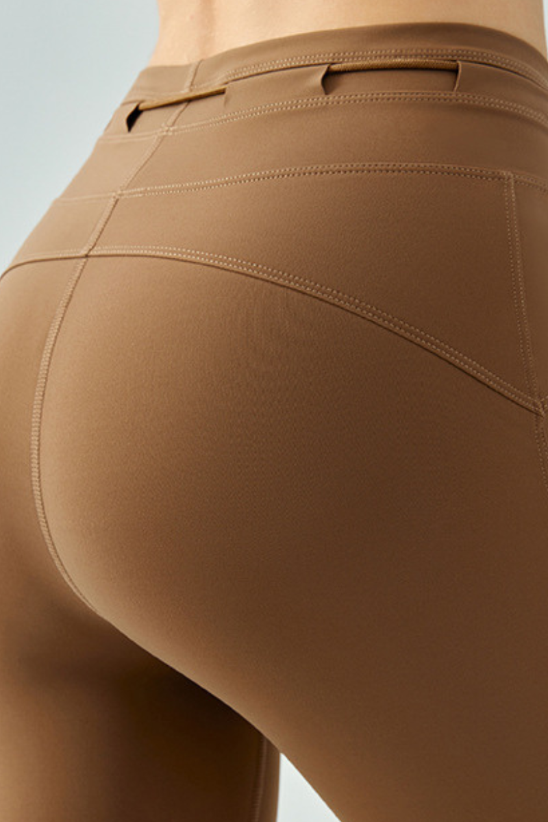 Women's High Waist Drawstring Hip Lifting Flared Yoga Pants