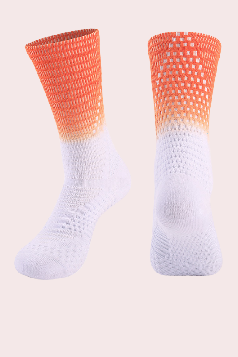 Gradient High-Elasticity Cuff Sports Basketball Socks