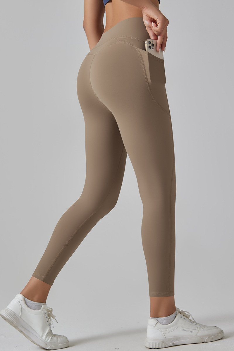 Women's High-Intensity Naked Feel Tight Pocket Yoga Leggings