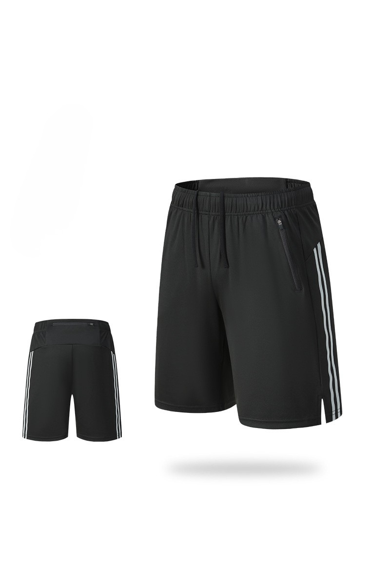 Men's Reflective Stripe Multi-Purpose Pockets Sport Shorts