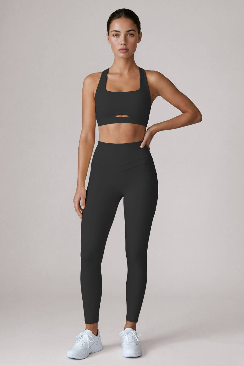 Women's Halter Cutout Back & Leggings 2Pcs Sports Yoga Set