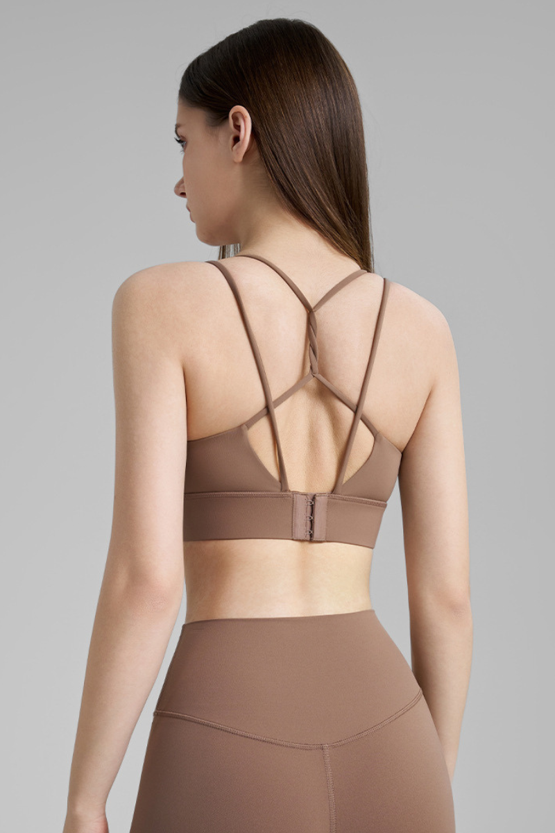 Women's Athletic U-Neck Crisscross Back Sports Bra