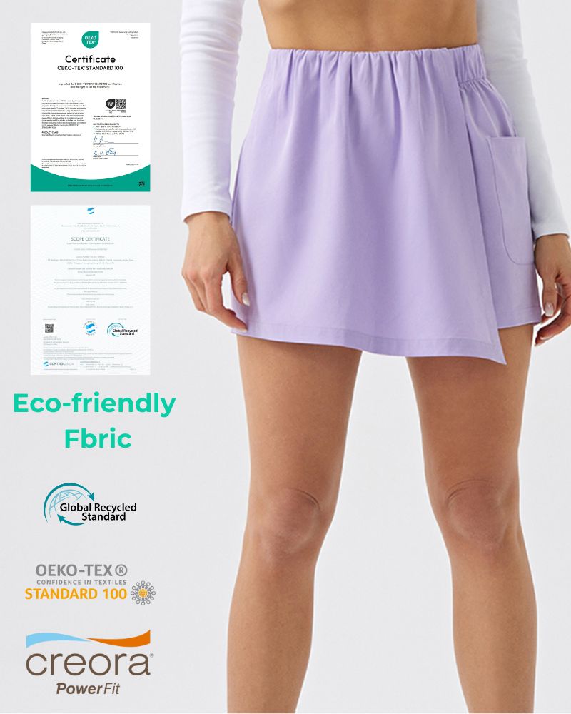 Women Eco-Friendly Fabric Irregular Short Quick-Drying Fitness Sports Running Golf Badminton Tennis Pants Skirt