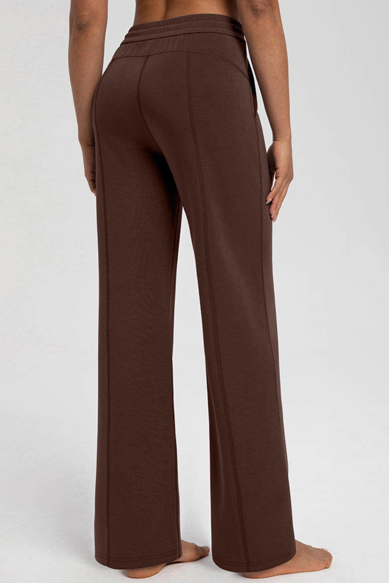 Sand-washed air-loft yoga long pants