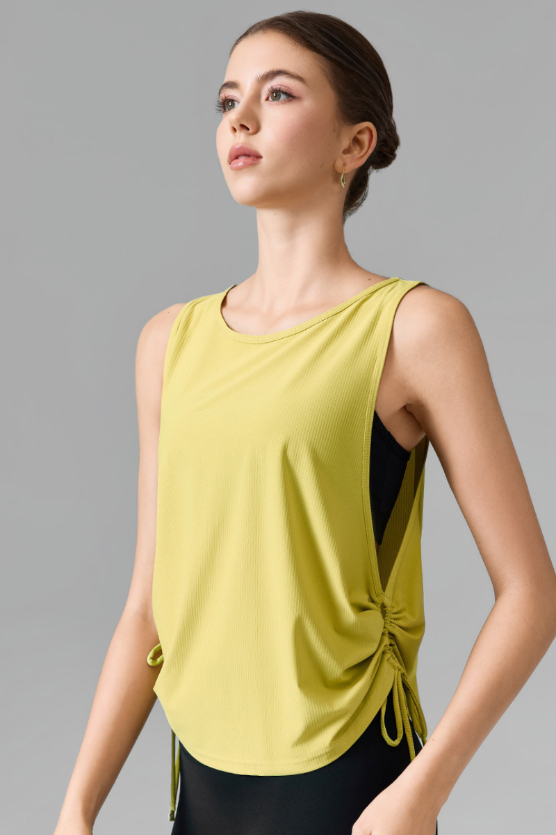 Women's Lightweight Cooling Side Drawstring Sports Tank Top