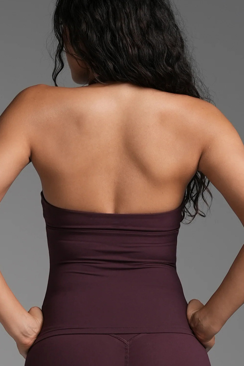 Women's Athletic Halter V-neck Padded Yoga Tank Top