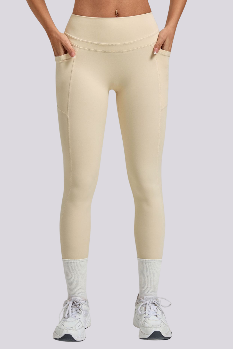 Women's Athletic Side Pocket Hip-Pocket Yoga Leggings