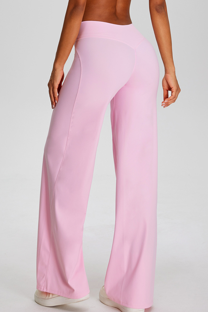 Women's Athletic Flowy Solid Wide Leg Yoga Pants