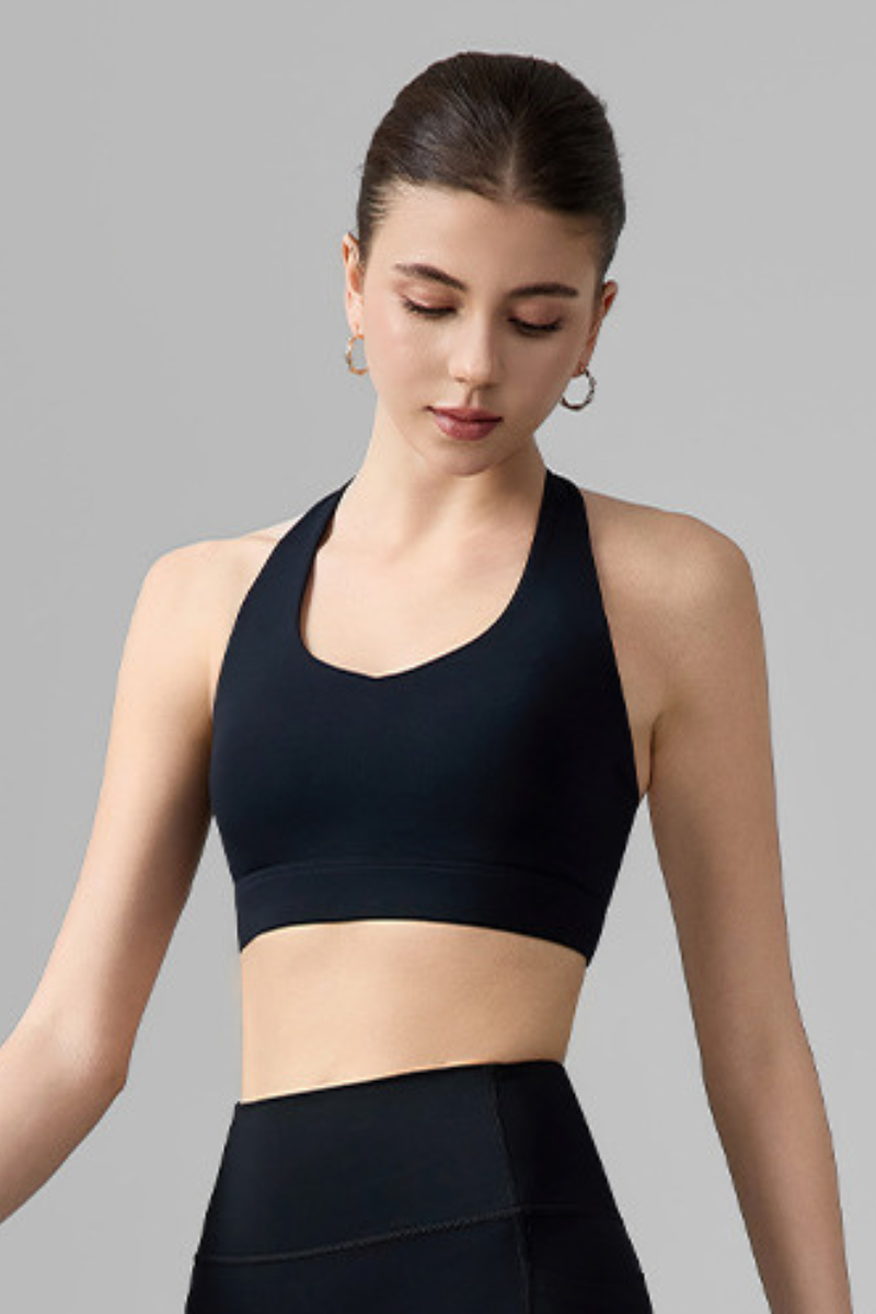 Women's Crisscross Back Halterneck Sports Yoga Bra