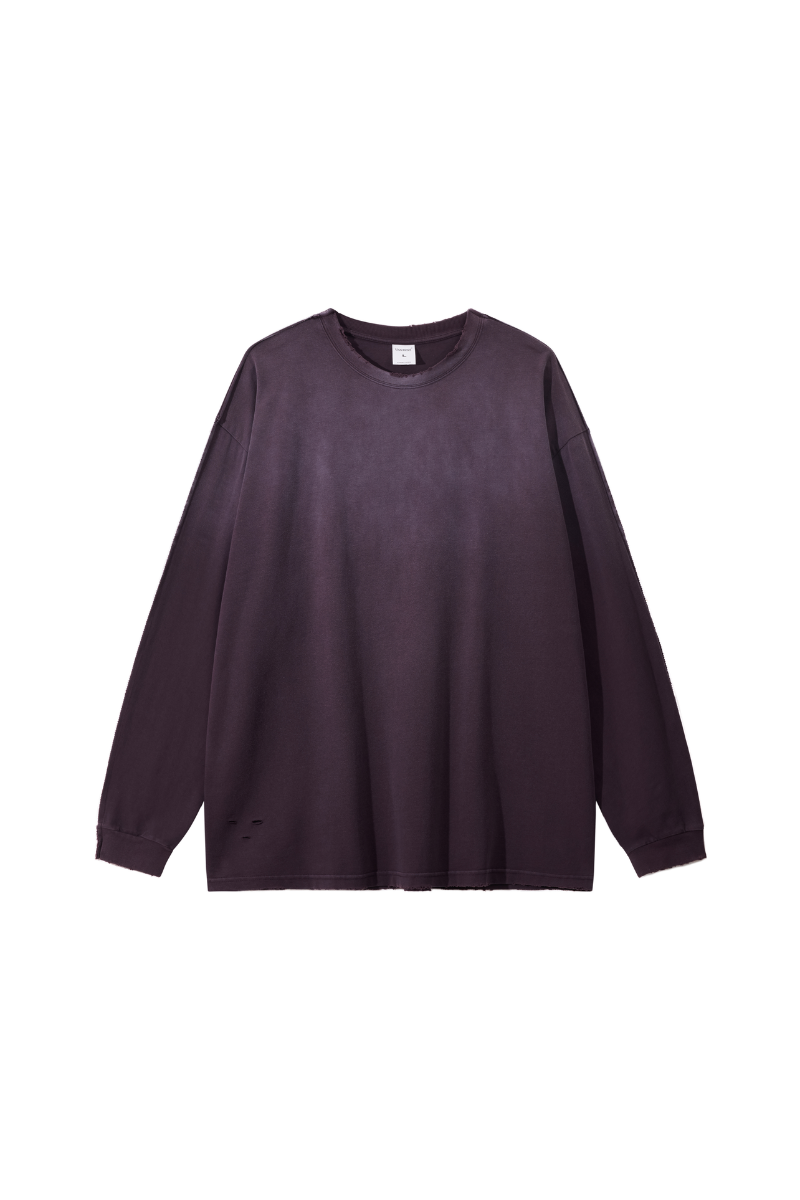 Unisex Fall 100%Cotton Vintage Washed Drop Shoulder Pullover
