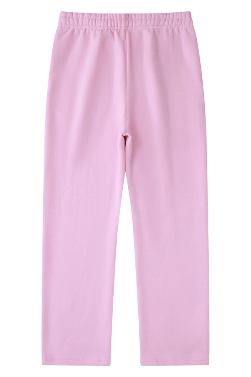 Unisex Fall Fleece Drawstring Straight Leg Casual Sweatpants