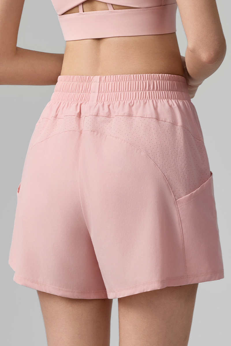 Women Summer Breathable Athletic Shorts with Built-in Liner